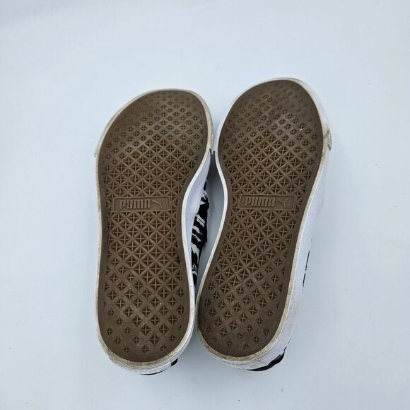 Puma Slip-On Bari Cat Striped Shoes Women Size 7 Black White Casual Memory Foam - Picture 7 of 8